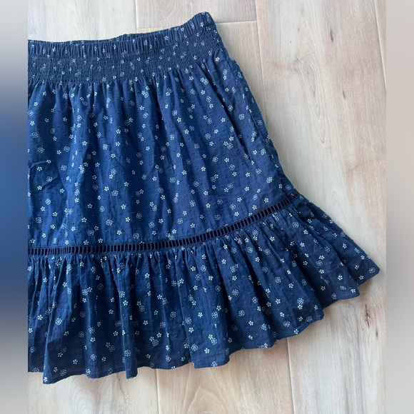 Madewell Smock-Waist Ruffle Mini Skirt in Bandana Flower Size Small - Picture 10 of 13